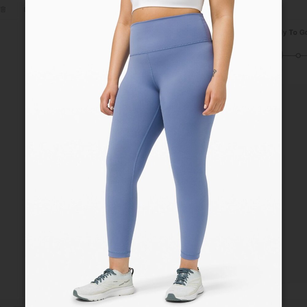 Lululemon Wunder Train Blue Leggings 25 inch